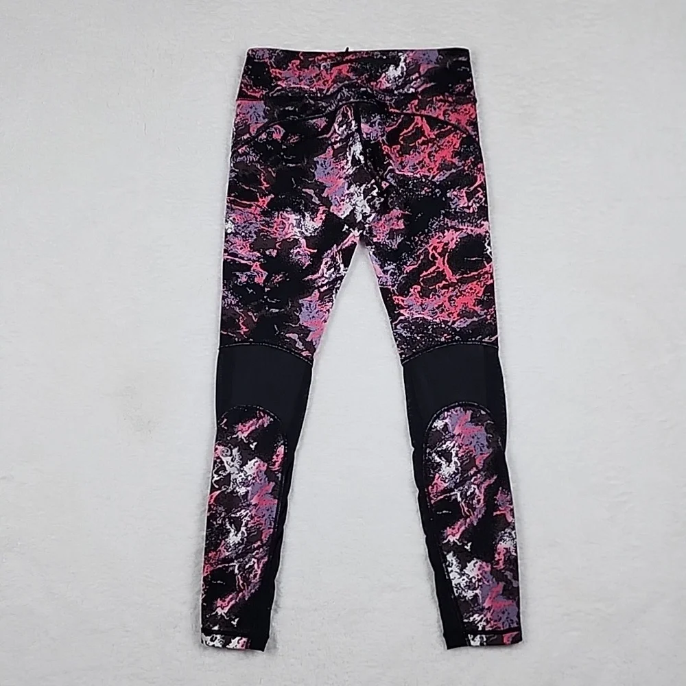 Lululemon Pink & Black Lightning Bloom Leggings